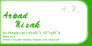 arpad misak business card